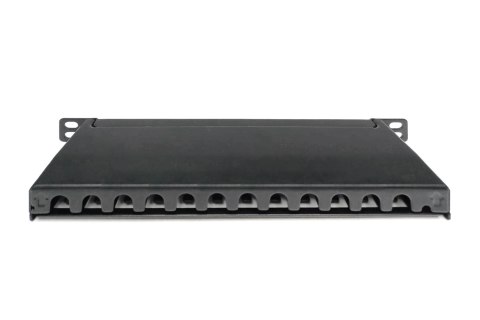 Digitus Panel krosowy CAT 6A Slim, ekranowany, 12-portowy, 0,5 U, 10", czarny