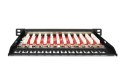 Digitus Panel krosowy CAT 6A Slim, ekranowany, 12-portowy, 0,5 U, 10", czarny