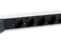 Equip 333312 rozdzielacz zasilania PDU 6 x gniazdo sieciowe 1U Czarny