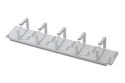 Organizator kablowy 19" 2U, 5x uchwyty stalowe, 85x60 mm, szary