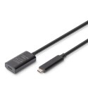 Aktywny przedłużacz USB 3.2 Gen2 10G, USB-C - USB-C, 5m