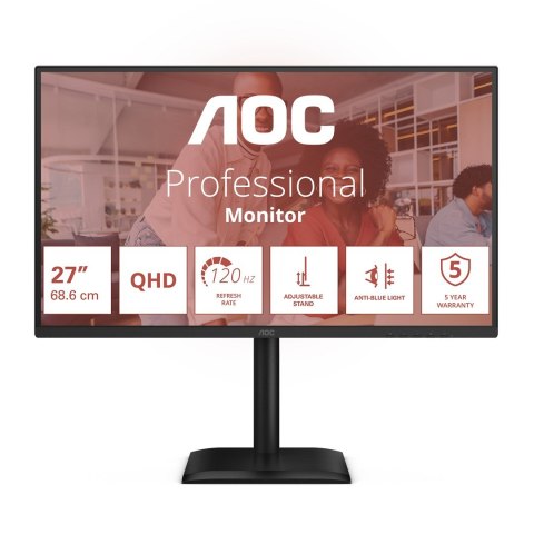 Monitor AOC E4 Q27E4U 68,6cm (27") 2560x1440 Quad HD LED Czarny
