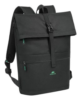 Rivacase Gremio plecak City backpack Czarny Poliester, Przetworzony politereftalan etylenu (rPET)