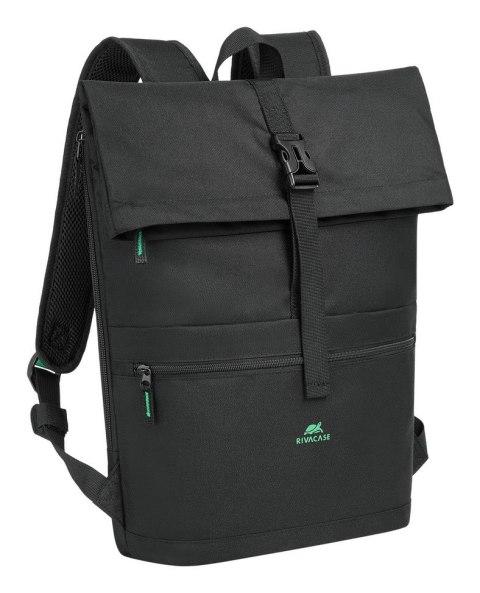 Rivacase Gremio plecak City backpack Czarny Poliester, Przetworzony politereftalan etylenu (rPET)
