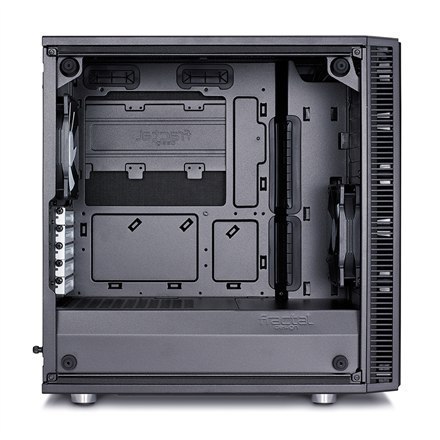 Fractal Design | Define Mini C TG | FD-CA-DEF-MINI-C-BK-TG | Okno boczne | Lewy panel boczny - Szkło hartowane | Czarny | Micro 