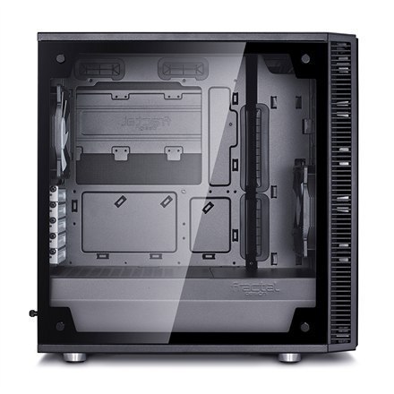 Fractal Design | Define Mini C TG | FD-CA-DEF-MINI-C-BK-TG | Okno boczne | Lewy panel boczny - Szkło hartowane | Czarny | Micro 