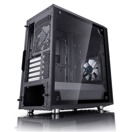 Fractal Design | Define Mini C TG | FD-CA-DEF-MINI-C-BK-TG | Okno boczne | Lewy panel boczny - Szkło hartowane | Czarny | Micro 