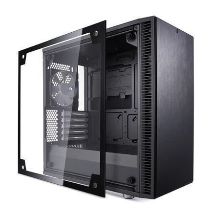 Fractal Design | Define Mini C TG | FD-CA-DEF-MINI-C-BK-TG | Okno boczne | Lewy panel boczny - Szkło hartowane | Czarny | Micro 