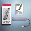 Axagon HMC-5H60 stacja dokująca Przewodowa USB 3.2 Gen 1 (3.1 Gen 1) Type-C Szary