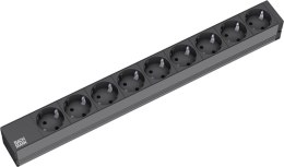 Bachmann 9x Schuko, 2m rozgałęziacz 9 x gniazdo sieciowe Czarny