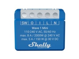 Shelly Qubino Wave 1 Mini LR Element wykonawczy Z-Wave Niebieski