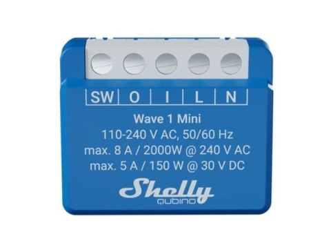 Shelly Qubino Wave 1 Mini LR Element wykonawczy Z-Wave Niebieski