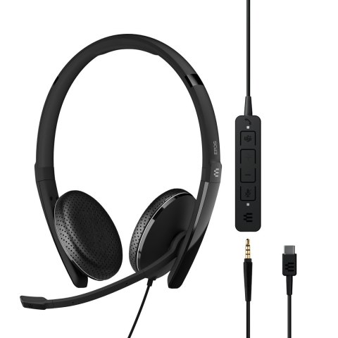 EPOS ADAPT 165T USB-C II Zestaw słuchawkowy Przewodowa Opaska na głowę Biuro/centrum telefoniczne USB Type-C Czarny