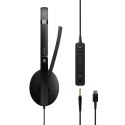 EPOS ADAPT 165T USB-C II Zestaw słuchawkowy Przewodowa Opaska na głowę Biuro/centrum telefoniczne USB Type-C Czarny