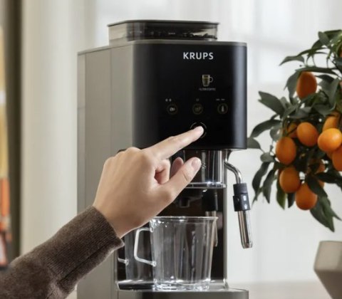 Ekspres do kawy Krups Coffee Crush Experience SA403BE0, czarny/srebrny