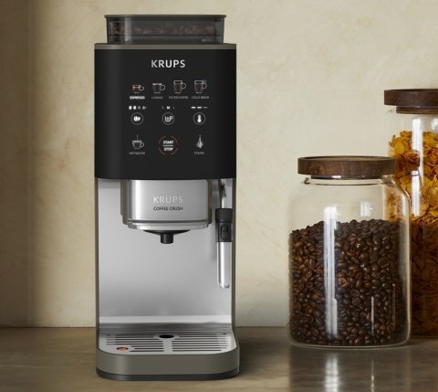 Ekspres do kawy Krups Coffee Crush Experience SA403BE0, czarny/srebrny