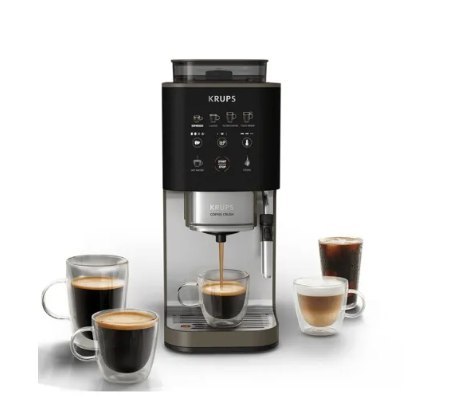 Ekspres do kawy Krups Coffee Crush Experience SA403BE0, czarny/srebrny
