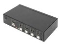 Przełącznik KVM Digitus 4-portowy z 4K HDMI do pojedynczego wyświetlacza DS-12880