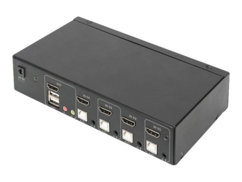 Przełącznik KVM Digitus 4-portowy z 4K HDMI do pojedynczego wyświetlacza DS-12880