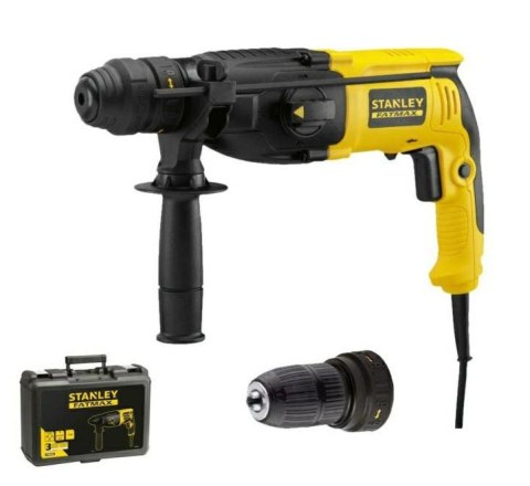 Stanley Młotowiertarka SDS‑Plus 800W SFMEH210K‑QS z szybkozłącznym uchwytem i kufrem, energia udaru 2.4J, 1250RPM, 24 miesiące g