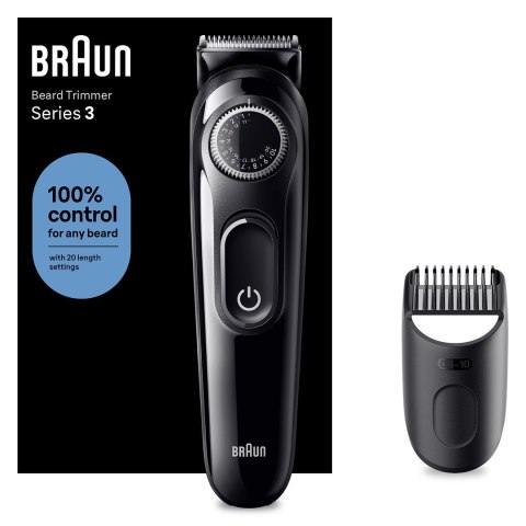 Braun BeardTrimmer 3 BT3400 trymer do brody Bateria 20 1 cm Czarny