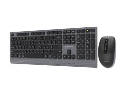 Zestaw bezprzewodowy Gembird KBS-WPS-02-CYRL z podwójnym trybem pracy, 2,4 GHz + BT, układ cyryliczny | Gembird