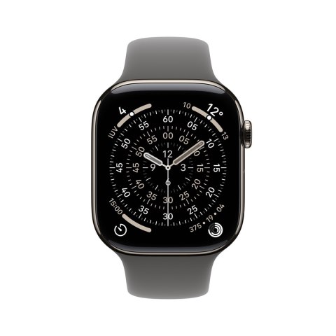 Apple Watch Series 11 OLED 42 mm Cyfrowy 374 x 446 px Ekran dotykowy 5G Tytan Wi-Fi GPS