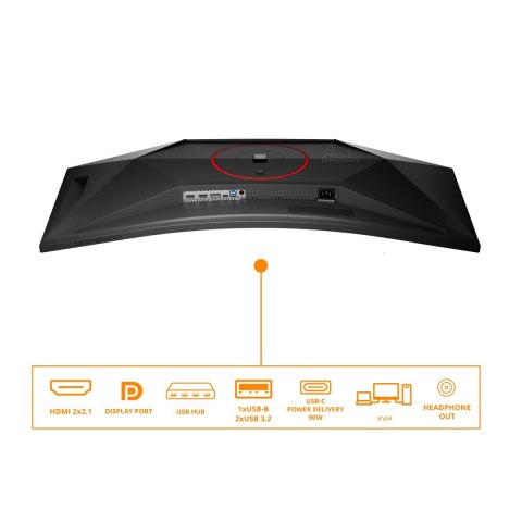 AOC G4 CU34G4ZCA monitor komputerowy 86,4 cm (34") 3440 x 1440 px Wide Quad HD Czarny, Czerwony