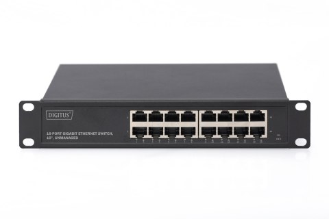 Digitus Przełącznik Gigabit Ethernet 10", 16-portowy, niezarządzalny