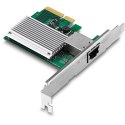 Karta sieciowa Trendnet TEG-10GECTX, wewnętrzna, przewodowa, PCI Express, Ethernet, 10000 Mbit/s, zielony, szary