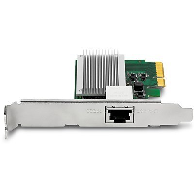 Karta sieciowa Trendnet TEG-10GECTX, wewnętrzna, przewodowa, PCI Express, Ethernet, 10000 Mbit/s, zielony, szary