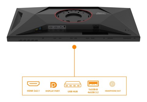 AOC G4 U27G4XM monitor komputerowy 68,6 cm (27") 3840 x 2160 px 4K Ultra HD LED Czarny, Czerwony