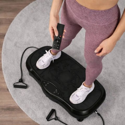 Extralink Moonwalk Spin Move Platofrma Wibracyjna do Cwiczen Fitness 200W czarna