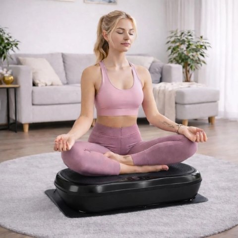Extralink Moonwalk Spin Move Platofrma Wibracyjna do Cwiczen Fitness 200W czarna