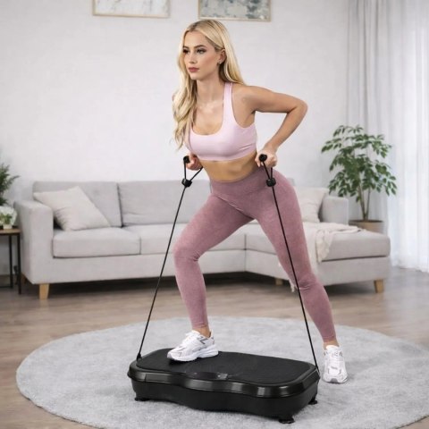 Extralink Moonwalk Spin Move Platofrma Wibracyjna do Cwiczen Fitness 200W czarna