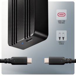 Axagon EEM2-40G obudowa do dysków twardych Obudowa SSD Czarny M.2