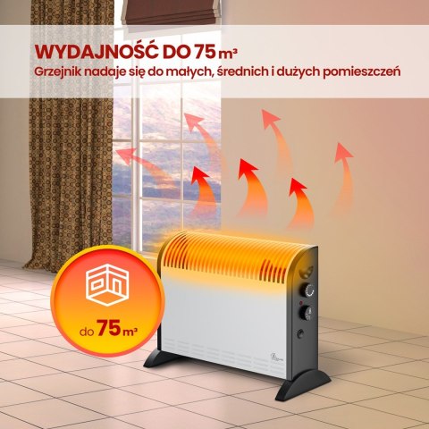 Extralink Grzejnik konwektorowy LCV-06 2000W, 3 tryby, termostat, wentylator