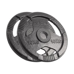 Obciążenie żeliwne olimpijskie zestaw 2x10kg, otwór 51mm, talerz z uchwytami, REBEL ACTIVE