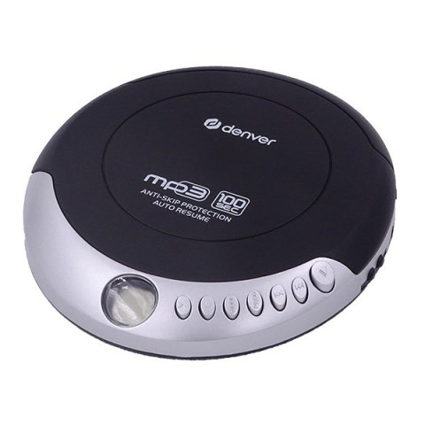 Discman z funkcją automatycznego wznawiania i anti-shock czarno-srebrny