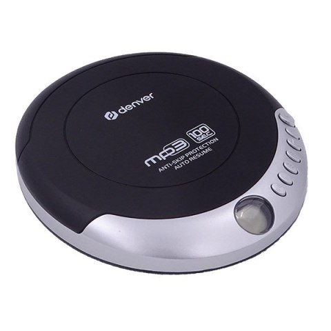 Discman z funkcją automatycznego wznawiania i anti-shock czarno-srebrny