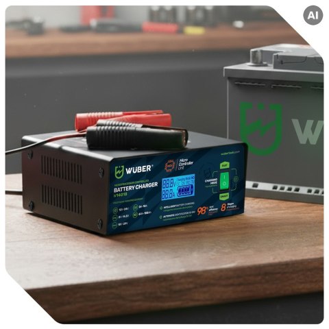 Prostownik mikroprocesorowy samochodowy 10A 6-150 Ah 2-24 V W14018 WUBER