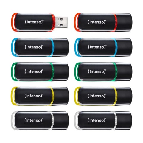 Intenso 3511561 pamięć USB 8 GB USB Typu-A 2.0 Czarny, Czerwony, Zielony, Przezroczysty, Żółty, Niebieski