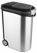 CURVER petlife 20kg - pojemnik do przechowywania karmy, srebrny