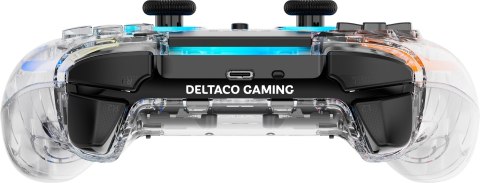 Deltaco Gaming GAM-169-T kontroler gier Przezroczysty Bluetooth/USB Gamepad Android, Nintendo Switch, PC, PlayStation 4, iOS