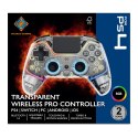 Deltaco Gaming GAM-169-T kontroler gier Przezroczysty Bluetooth/USB Gamepad Android, Nintendo Switch, PC, PlayStation 4, iOS