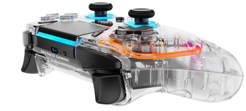 Deltaco Gaming GAM-169-T kontroler gier Przezroczysty Bluetooth/USB Gamepad Android, Nintendo Switch, PC, PlayStation 4, iOS