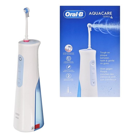 Irygator Oral-B | Jet Aquacare 4 | Pojemność 600 ml | Liczba głowic 2 | Biały