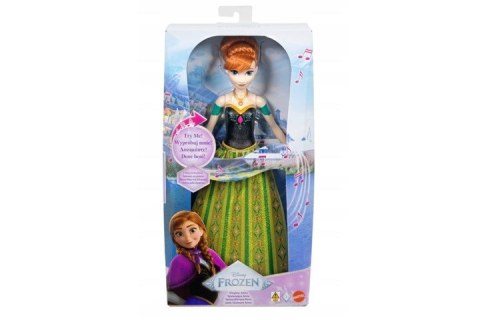 Disney Frozen Śpiewająca lalka księżniczka Anna Kraina Lodu JDX53 MATTEL
