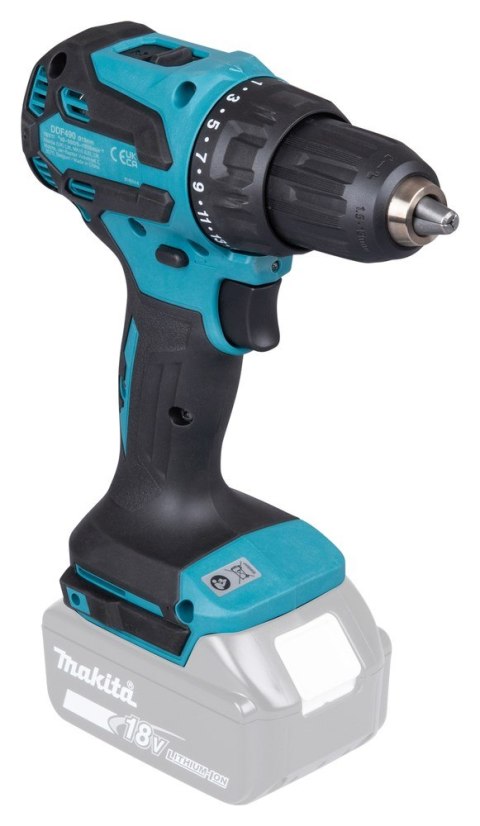Makita DDF490Z wiertło 1900 RPM Zamek centralny 1,7 kg Niebieski, Czarny