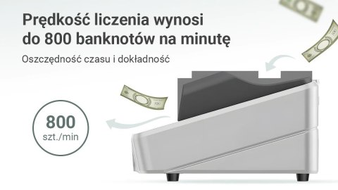 Extralink LockStar MG X-300 | Profesjonalna liczarka nominałowa do banknotów | UV, IR